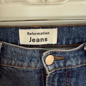 Reformation Denim with Contrast Stitching